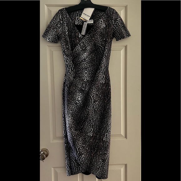 CHIARA BONI LA PETITE ROBE Women's Leopard Print Ruched Dress - Picture 8 of 8